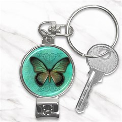 Butterfly Background Vintage Old Grunge Nail Clippers Key Chain by Amaryn4rt