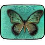 Butterfly Background Vintage Old Grunge Two Sides Fleece Blanket (Mini) 35 x27  Blanket Front