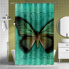 Butterfly Background Vintage Old Grunge Shower Curtain 48  X 72  (small)  by Amaryn4rt