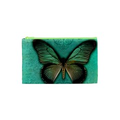 Butterfly Background Vintage Old Grunge Cosmetic Bag (xs) by Amaryn4rt