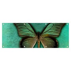 Butterfly Background Vintage Old Grunge Banner And Sign 8  X 3  by Amaryn4rt