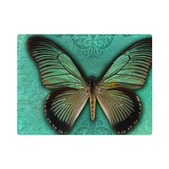 Butterfly Background Vintage Old Grunge Premium Plush Fleece Blanket (mini) by Amaryn4rt