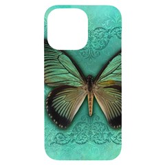 Butterfly Background Vintage Old Grunge Iphone 14 Pro Max Black Uv Print Case by Amaryn4rt