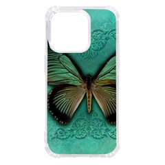 Butterfly Background Vintage Old Grunge Iphone 14 Pro Tpu Uv Print Case by Amaryn4rt