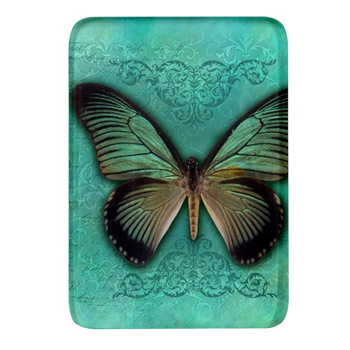 Butterfly Background Vintage Old Grunge Rectangular Glass Fridge Magnet (4 pack)