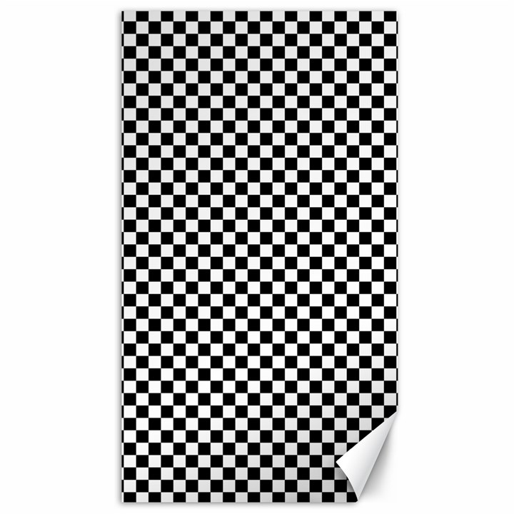 Black And White Checkerboard Background Board Checker Canvas 40  x 72 