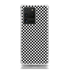 Black And White Checkerboard Background Board Checker Samsung Galaxy S20 Ultra 6 9 Inch Tpu Uv Case by Amaryn4rt