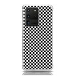 Black And White Checkerboard Background Board Checker Samsung Galaxy S20 Ultra 6.9 Inch TPU UV Case Front