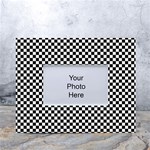 Black And White Checkerboard Background Board Checker White Tabletop Photo Frame 4 x6  Front