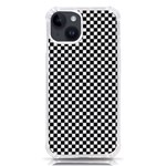 Black And White Checkerboard Background Board Checker iPhone 14 TPU UV Print Case Front