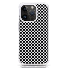 Black And White Checkerboard Background Board Checker Iphone 14 Pro Tpu Uv Print Case by Amaryn4rt