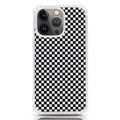 Black And White Checkerboard Background Board Checker Iphone 13 Pro Tpu Uv Print Case by Amaryn4rt