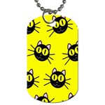 Cats Heads Pattern Design Dog Tag (Two Sides) Back