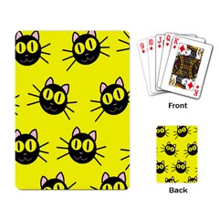 Cats Heads Pattern Design Playing Cards Single Design (rectangle) by Amaryn4rt