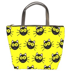 Cats Heads Pattern Design Bucket Bag by Amaryn4rt