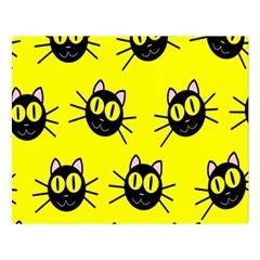 Cats Heads Pattern Design Two Sides Premium Plush Fleece Blanket (large) by Amaryn4rt