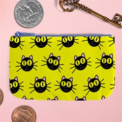 Cats Heads Pattern Design Large Coin Purse by Amaryn4rt