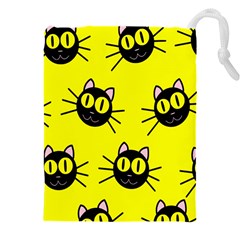 Cats Heads Pattern Design Drawstring Pouch (4xl) by Amaryn4rt