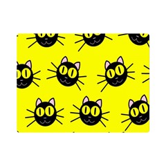 Cats Heads Pattern Design Premium Plush Fleece Blanket (mini) by Amaryn4rt