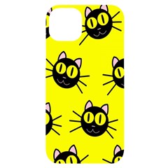 Cats Heads Pattern Design Iphone 14 Plus Black Uv Print Case by Amaryn4rt