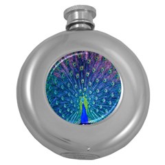 Amazing Peacock Round Hip Flask (5 Oz) by Simbadda