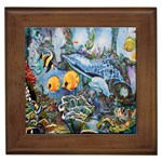 Colorful Aquatic Life Wall Mural Framed Tile Front