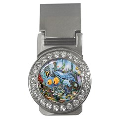 Colorful Aquatic Life Wall Mural Money Clips (cz)  by Simbadda