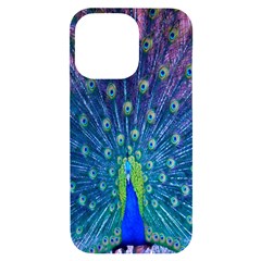 Amazing Peacock Iphone 14 Pro Max Black Uv Print Case by Simbadda