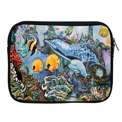 Colorful Aquatic Life Wall Mural Apple Ipad 2/3/4 Zipper Cases by Simbadda