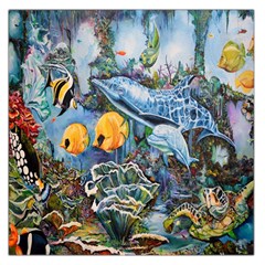 Colorful Aquatic Life Wall Mural Square Satin Scarf (36  X 36 ) by Simbadda