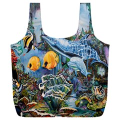 Colorful Aquatic Life Wall Mural Full Print Recycle Bag (xxl) by Simbadda