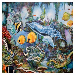 Colorful Aquatic Life Wall Mural Lightweight Scarf  by Simbadda