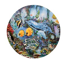 Colorful Aquatic Life Wall Mural Mini Round Pill Box (pack Of 5) by Simbadda