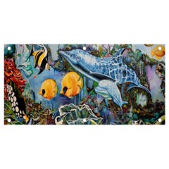 Colorful Aquatic Life Wall Mural Banner And Sign 4  X 2  by Simbadda