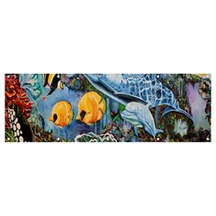 Colorful Aquatic Life Wall Mural Banner And Sign 12  X 4  by Simbadda