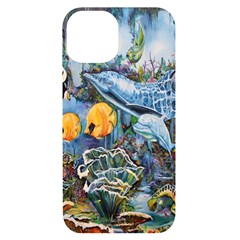 Colorful Aquatic Life Wall Mural Iphone 14 Black Uv Print Case by Simbadda