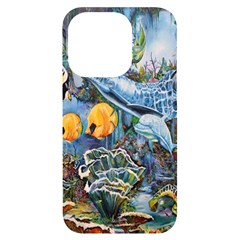 Colorful Aquatic Life Wall Mural Iphone 14 Pro Black Uv Print Case by Simbadda