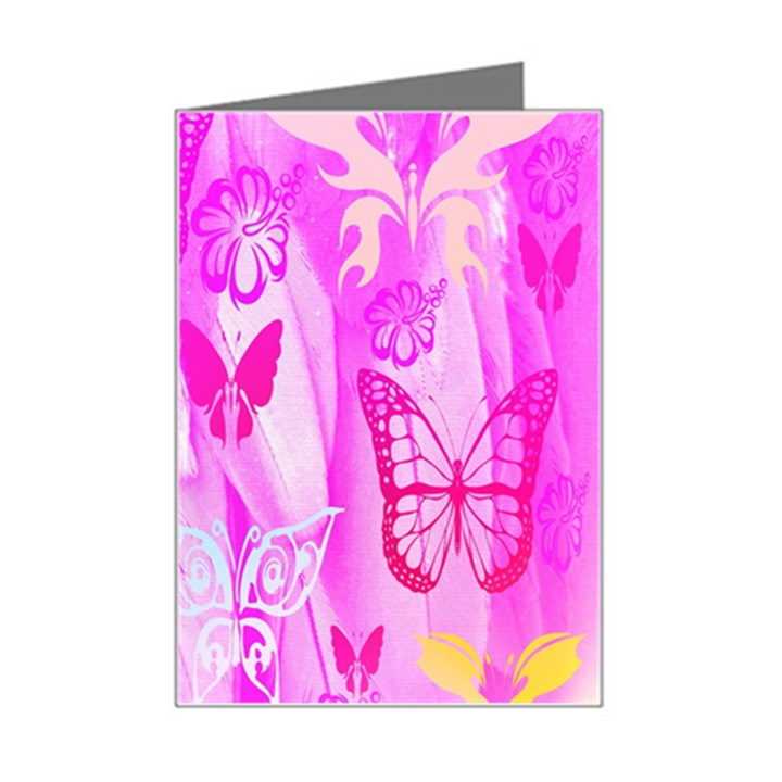 Butterfly Cut Out Pattern Colorful Colors Mini Greeting Card