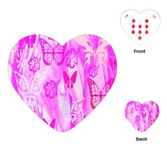 Butterfly Cut Out Pattern Colorful Colors Playing Cards Single Design (heart)