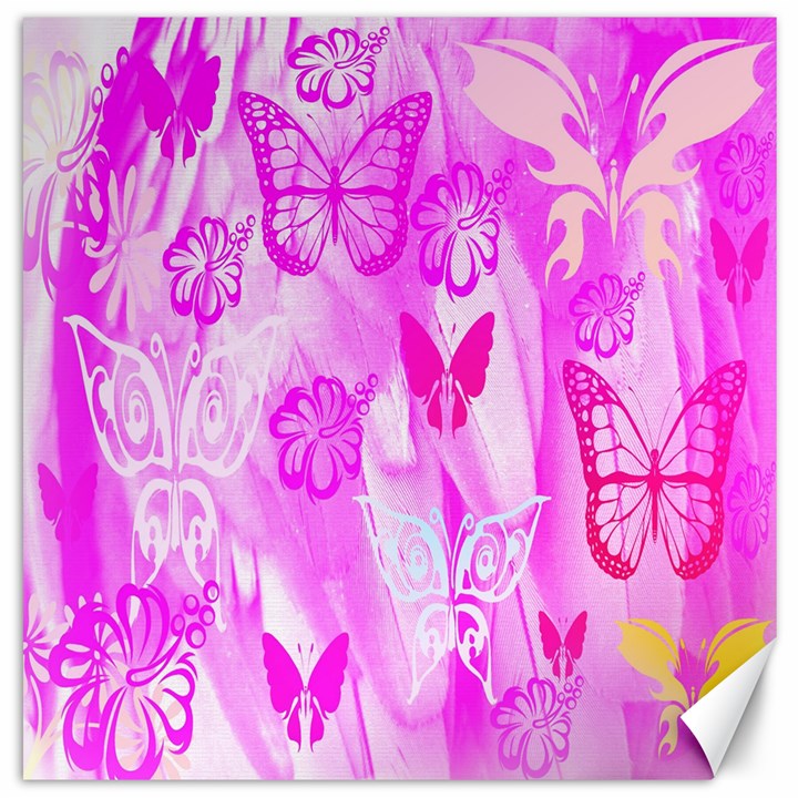 Butterfly Cut Out Pattern Colorful Colors Canvas 20  x 20 