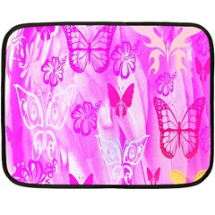 Butterfly Cut Out Pattern Colorful Colors Two Sides Fleece Blanket (mini) by Simbadda