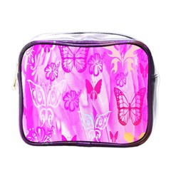 Butterfly Cut Out Pattern Colorful Colors Mini Toiletries Bag (one Side) by Simbadda