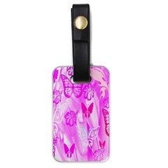 Butterfly Cut Out Pattern Colorful Colors Luggage Tag (one Side) by Simbadda