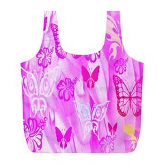 Butterfly Cut Out Pattern Colorful Colors Full Print Recycle Bag (l) by Simbadda