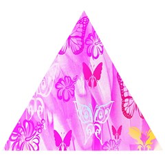 Butterfly Cut Out Pattern Colorful Colors Wooden Puzzle Triangle by Simbadda