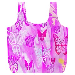 Butterfly Cut Out Pattern Colorful Colors Full Print Recycle Bag (xxl) by Simbadda