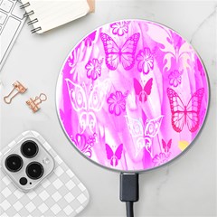 Butterfly Cut Out Pattern Colorful Colors Wireless Fast Charger(white) by Simbadda