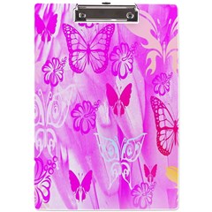 Butterfly Cut Out Pattern Colorful Colors A4 Acrylic Clipboard by Simbadda