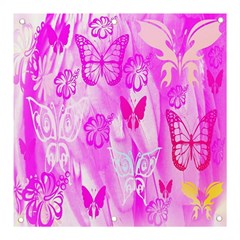 Butterfly Cut Out Pattern Colorful Colors Banner And Sign 3  X 3  by Simbadda