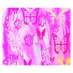 Butterfly Cut Out Pattern Colorful Colors Premium Plush Fleece Blanket (small) by Simbadda